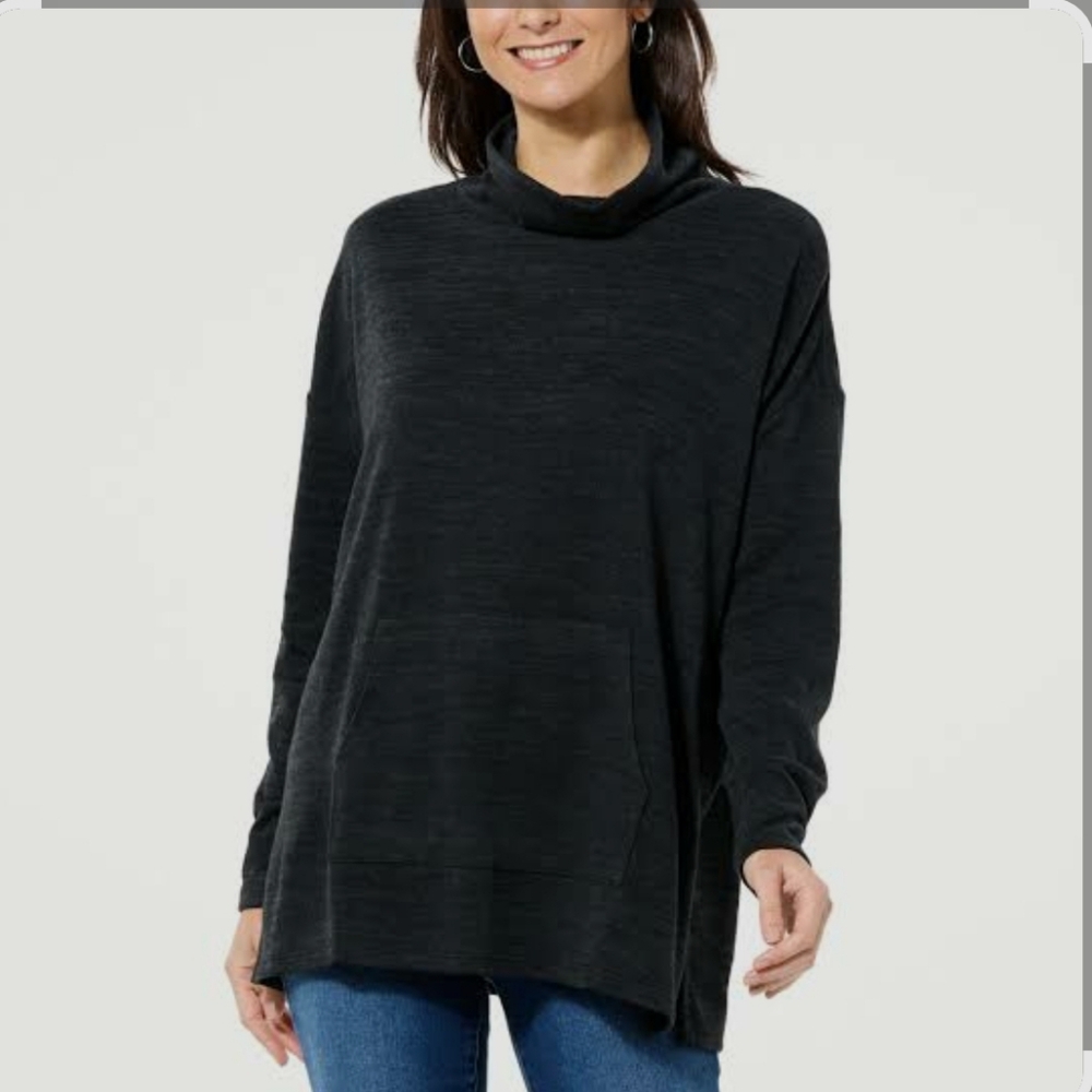 Colleen Lopez Charcoal Cowl Neck Sweater